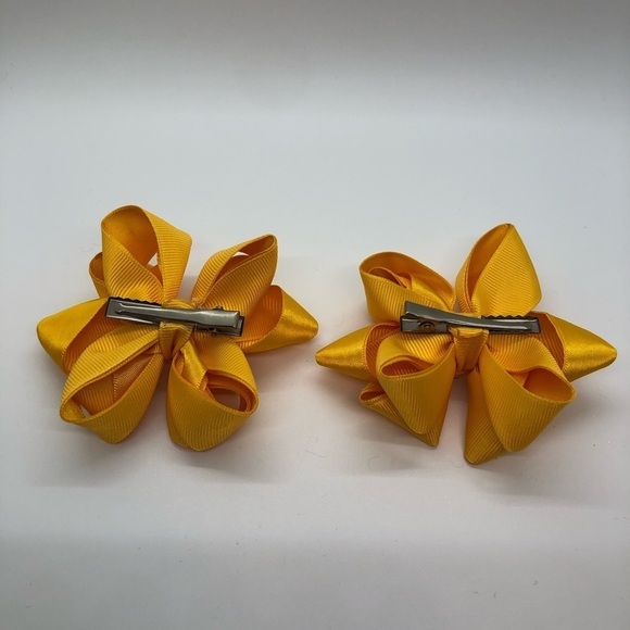 Gaby's Yellow Orange Bows Piggies Pigtails Set - Picture 7 of 7